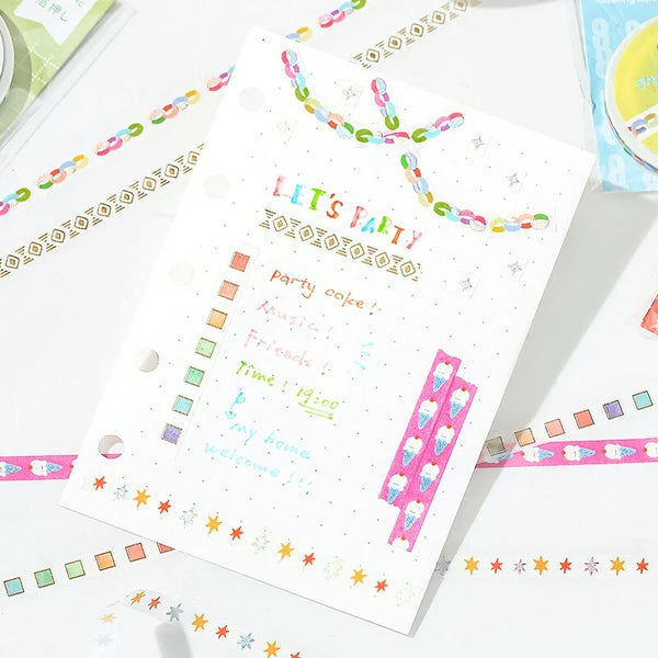 Slim Washi Tape - Colorful Check Box – Cute Things from Japan