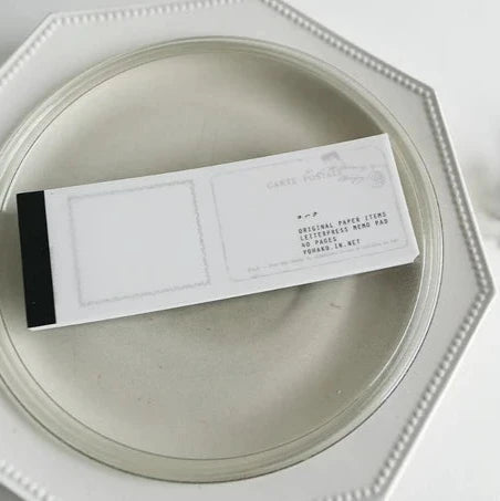 Yohaku / Letter Press Label Book - Letter Black