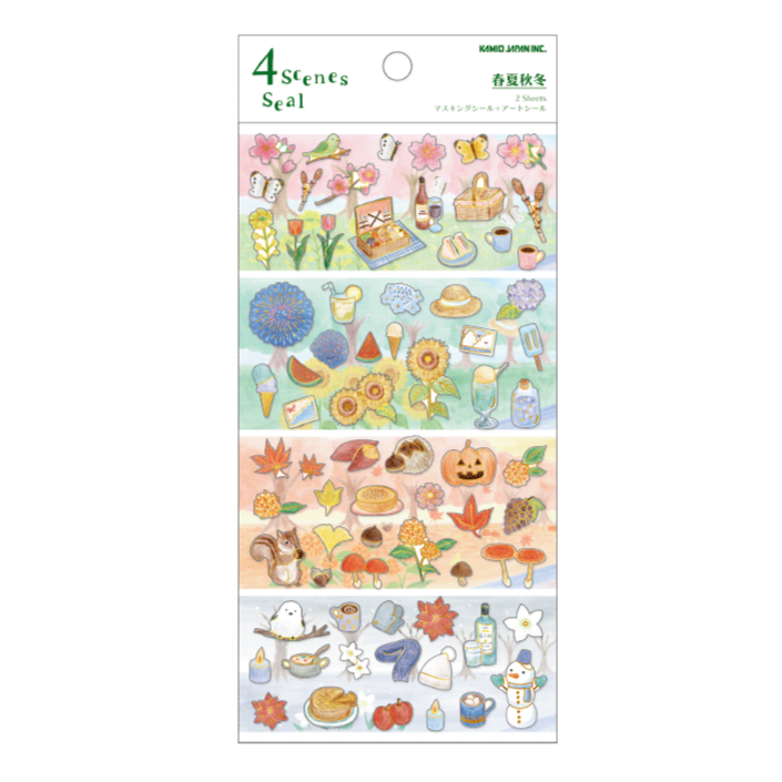 4 Scenes Sticker Set - Seasons (2 sheets)