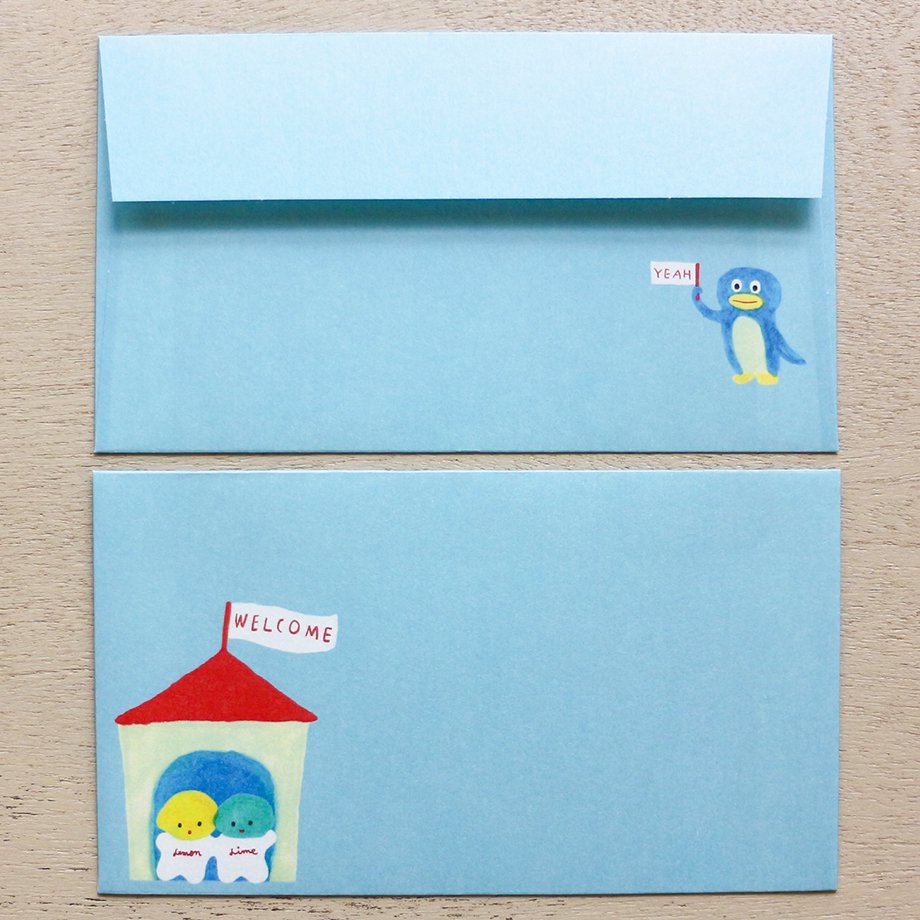 Reiko Tada Letter Set - Lemon, Line, and Penguins