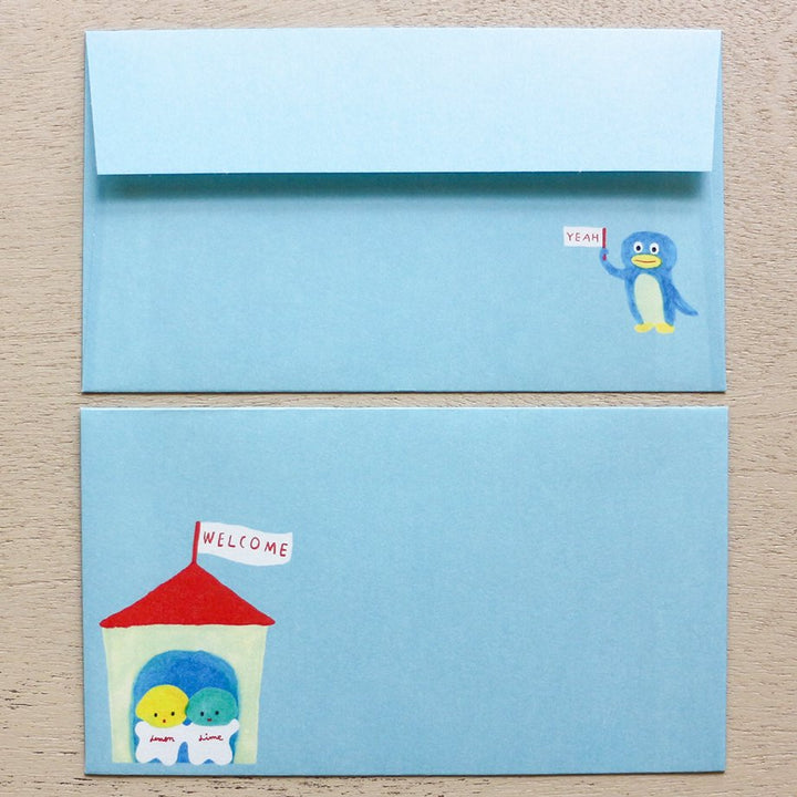 Reiko Tada Letter Set - Lemon, Line, and Penguins