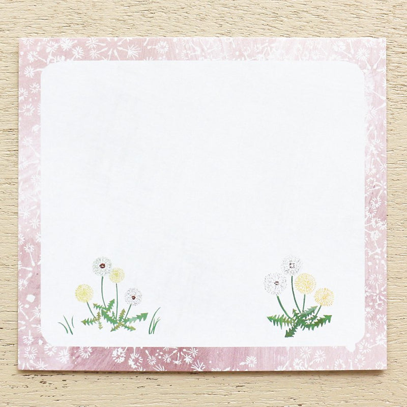 Square Memo Pad - Flowers on the road
