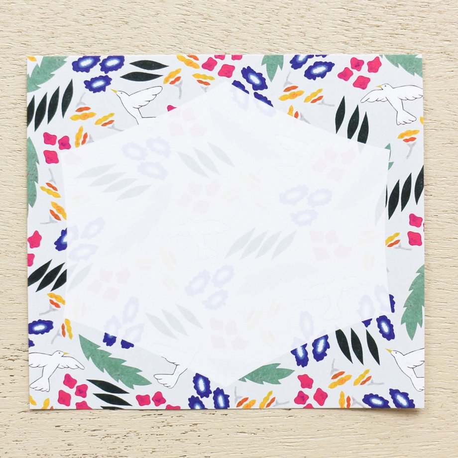 Chihiro Yasuhara Square Memo Pad - Botanical