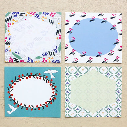 Chihiro Yasuhara Square Memo Pad - Botanical