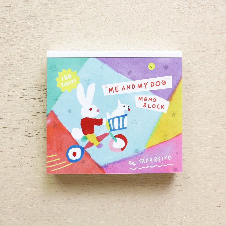Reiko Tada Square Memo Pad - Me and My Dog