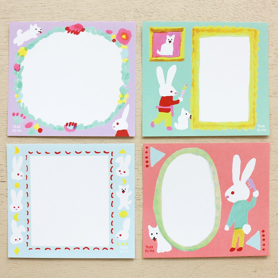 Reiko Tada Square Memo Pad - Me and My Dog