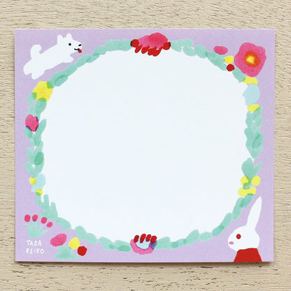 Reiko Tada Square Memo Pad - Me and My Dog