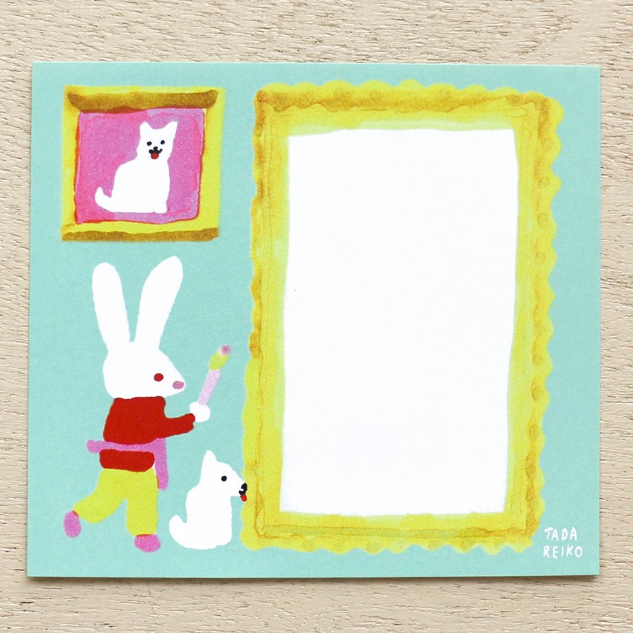 Reiko Tada Square Memo Pad - Me and My Dog