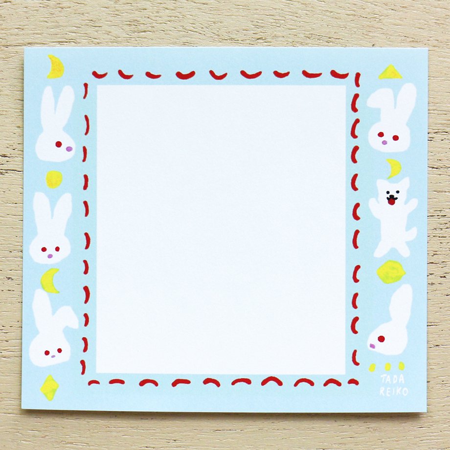 Reiko Tada Square Memo Pad - Me and My Dog