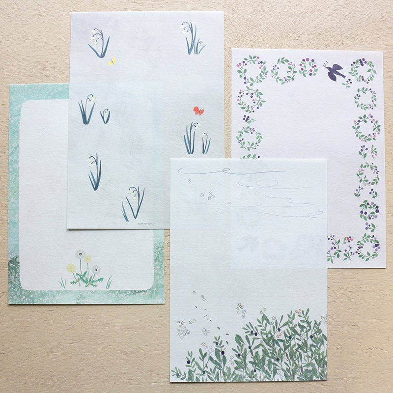 Writing Paper Pad - Flowers on the road