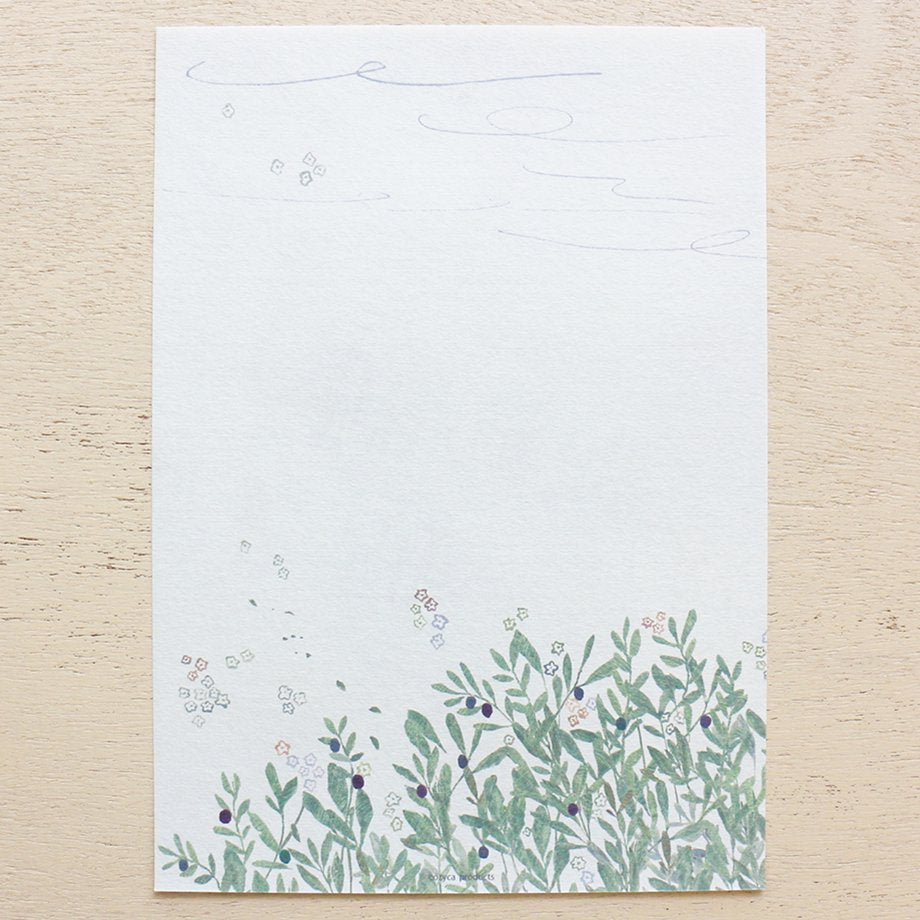 Yuko Omori Writing Paper Pad - Flowers on the road