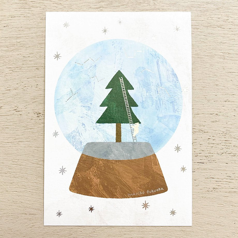 Mariko Fukuoka Postcard - Snow Globe