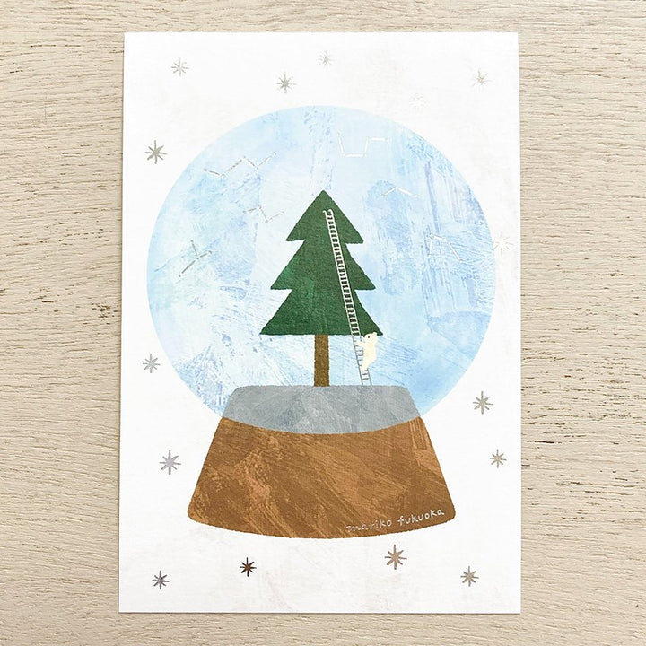 Mariko Fukuoka Postcard - Snow Globe