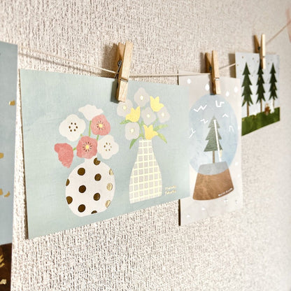 Mariko Fukuoka Postcard Set - Vase