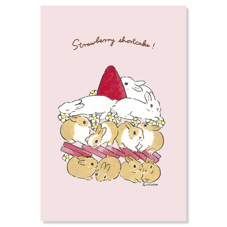 Shinako Moriyama Postcard - Strawberry Shortcake