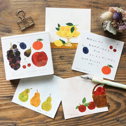 Midori Asano Square Memo Pad - Fruits