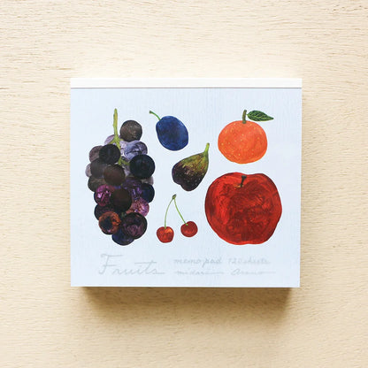 Midori Asano Square Memo Pad - Fruits