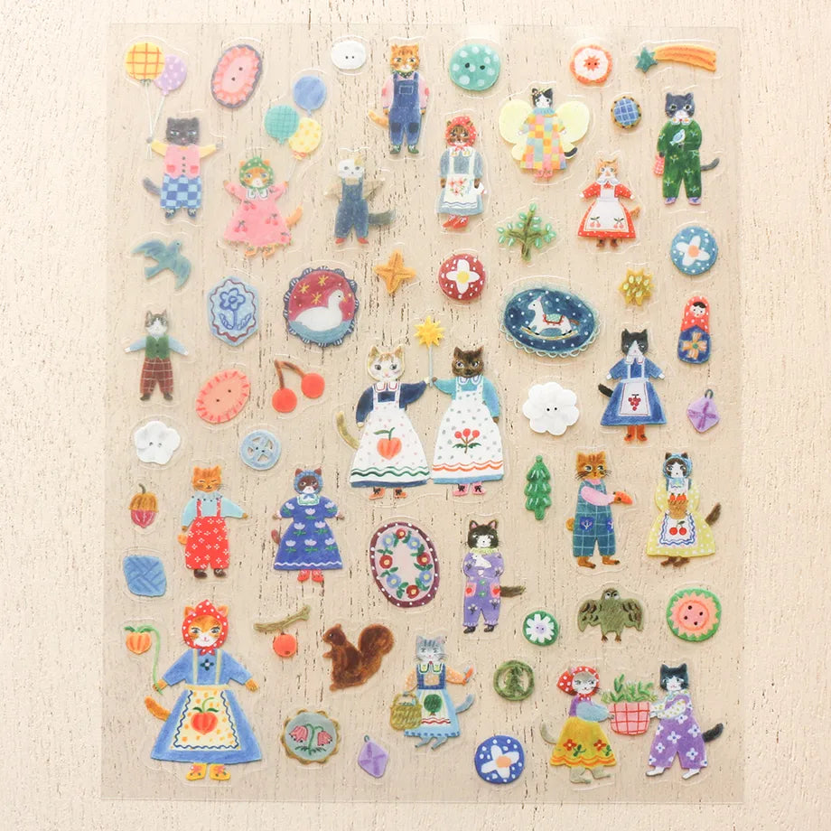 Aiko Fukawa Stickers - Cats and Buttoms