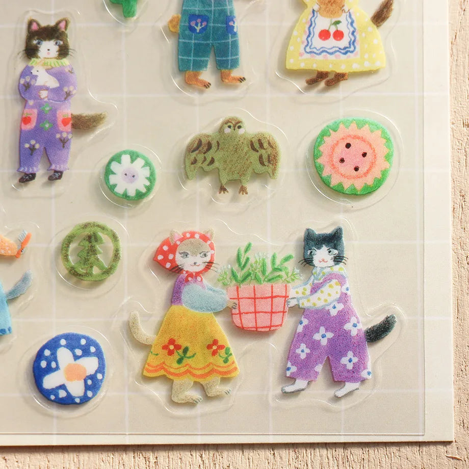 Aiko Fukawa Stickers - Cats and Buttoms