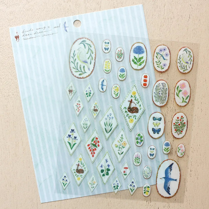 Midori Asano Stickers - Birds Song × Deer Dream