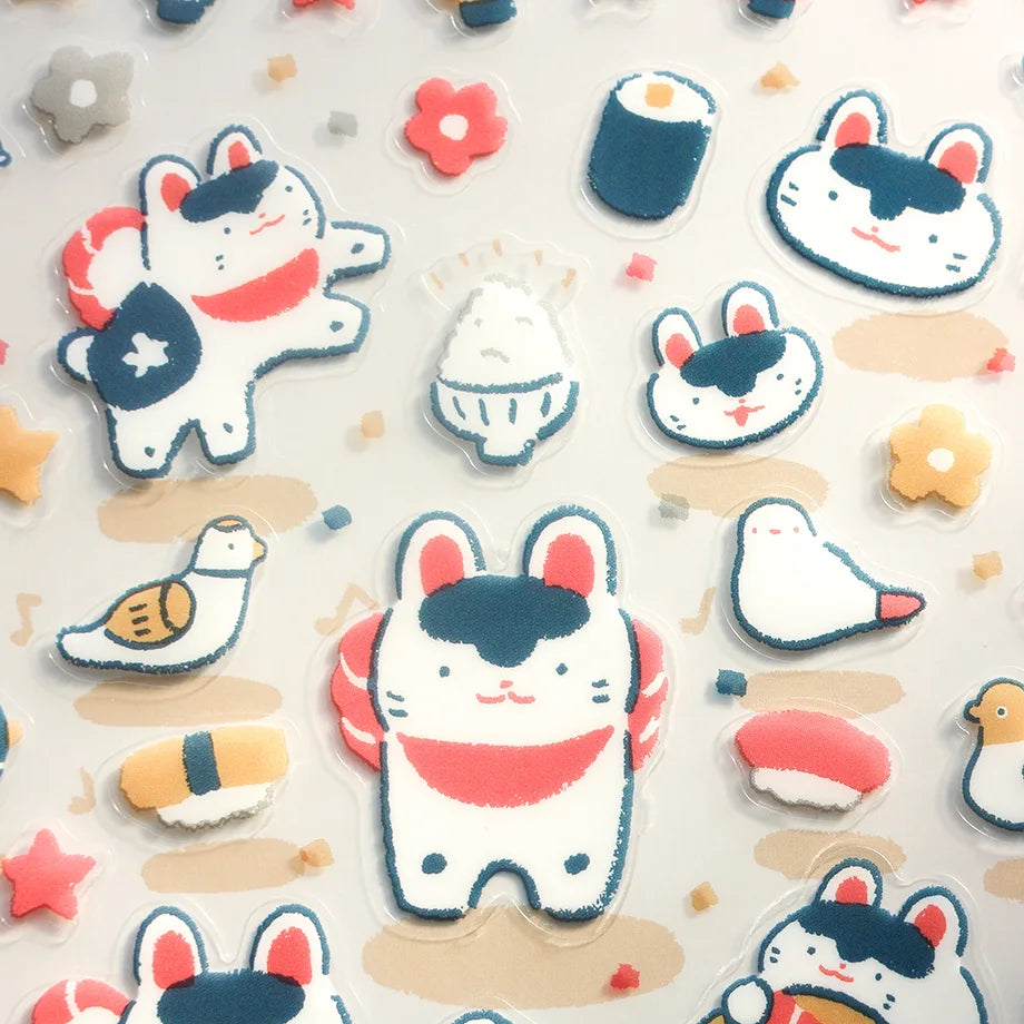 Masao Takahata Stickers - Paper-mache Dog Festival!