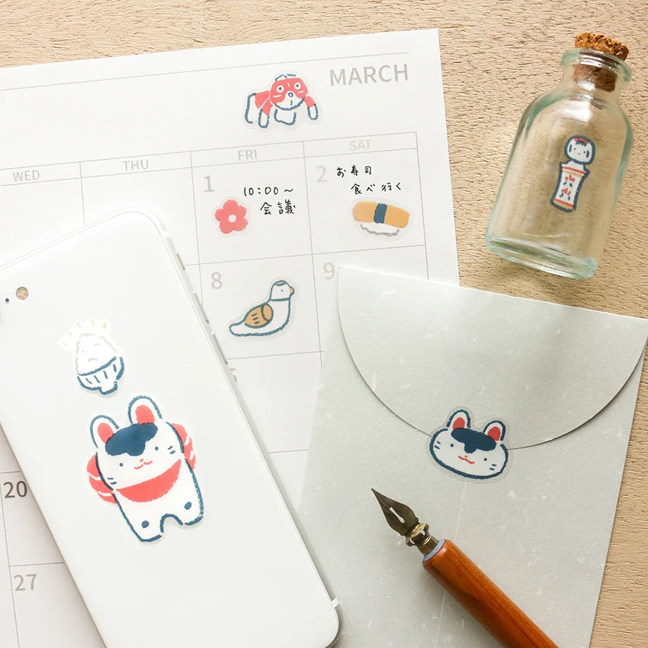 Masao Takahata Stickers - Paper-mache Dog Festival!