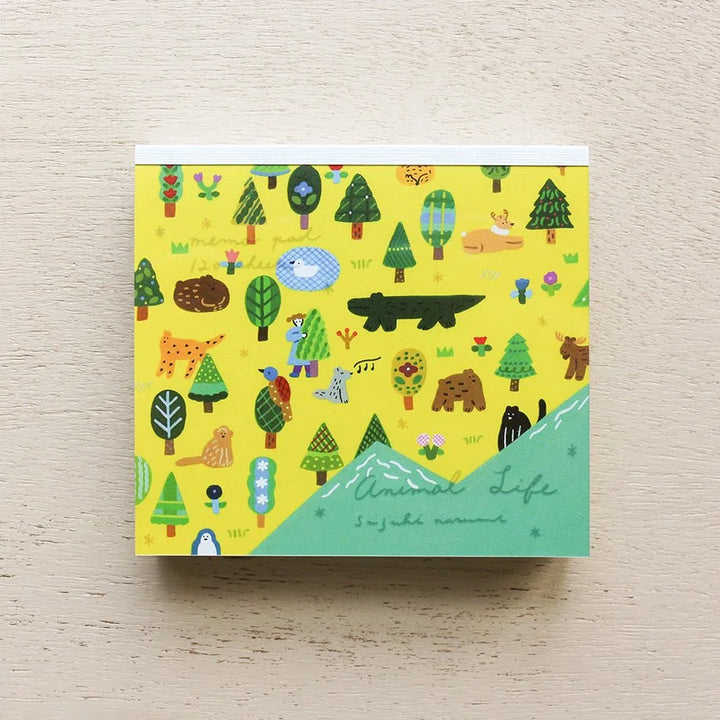 Narumi Suzuki Square Memo Pad - Animal Life