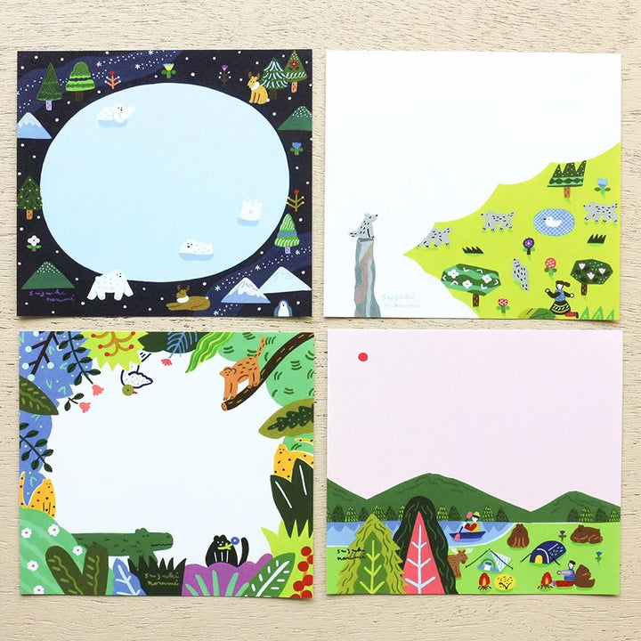 Narumi Suzuki Square Memo Pad - Animal Life