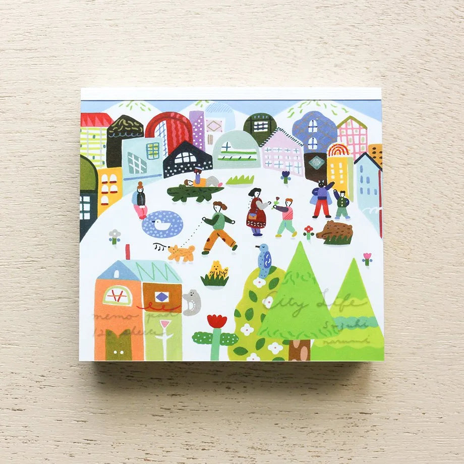 Narumi Suzuki Square Memo Pad - City Life