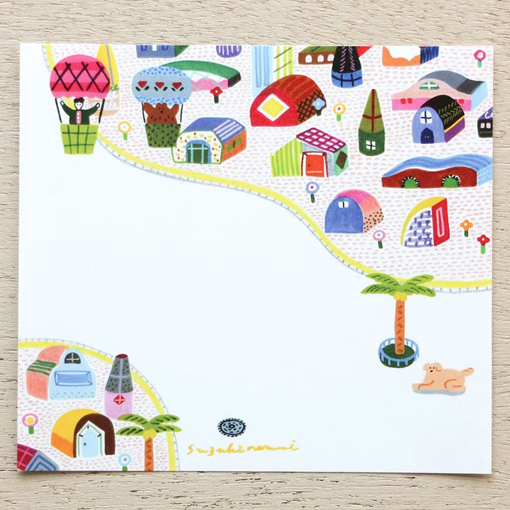 Narumi Suzuki Square Memo Pad - City Life