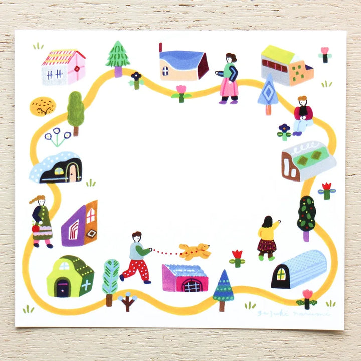 Narumi Suzuki Square Memo Pad - City Life