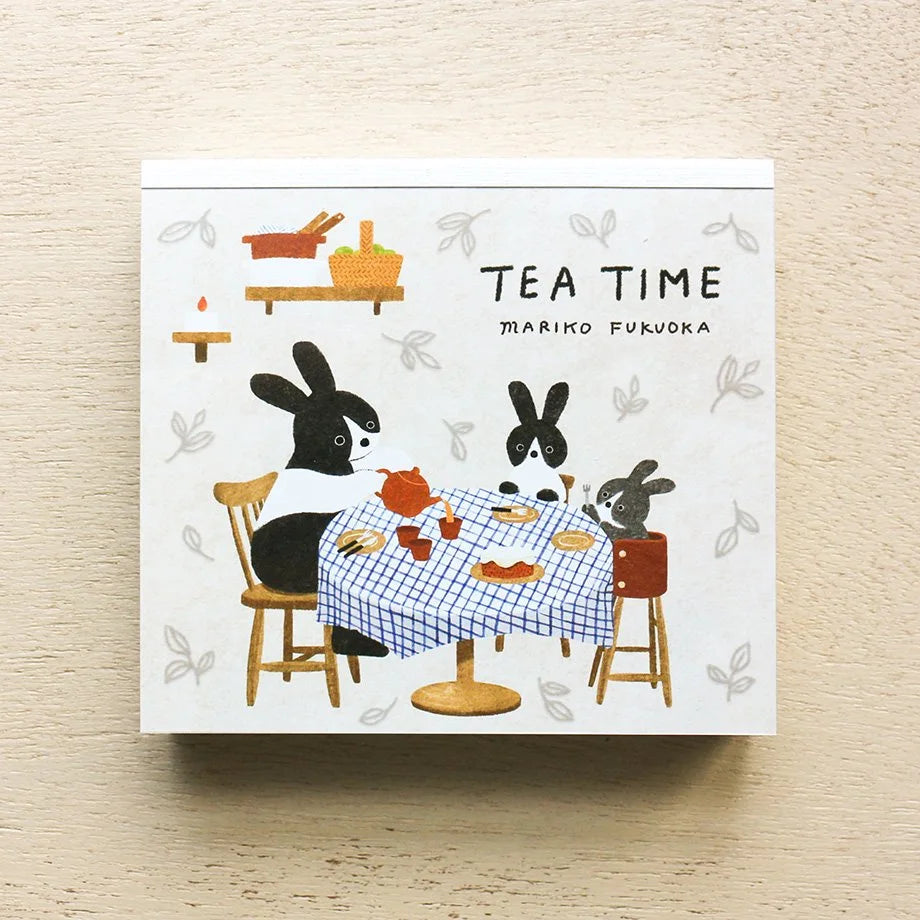 Mariko Fukuoka Square Memo Pad - Tea Time