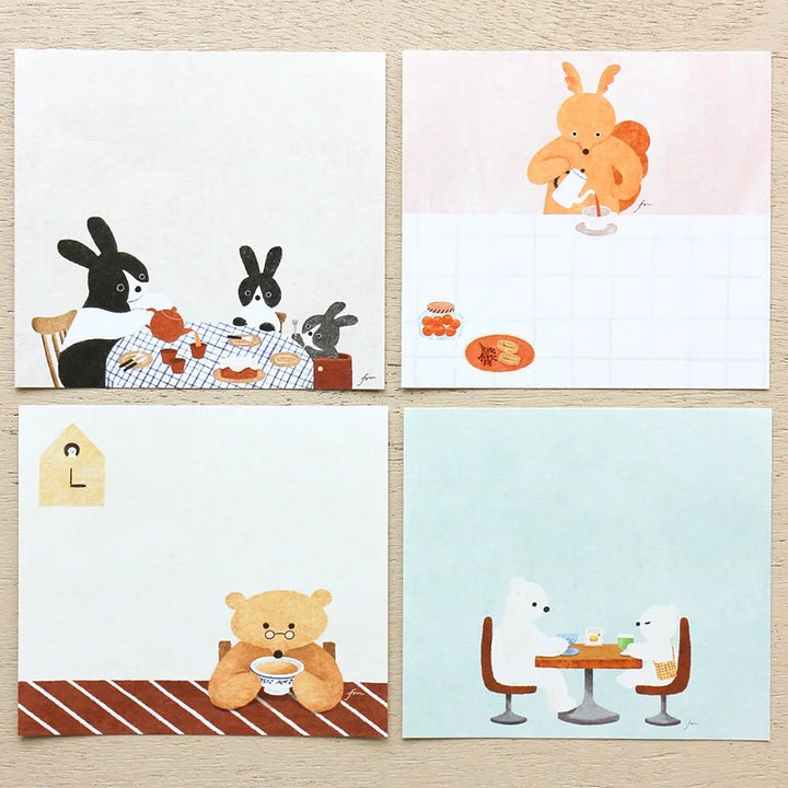 Mariko Fukuoka Square Memo Pad - Tea Time