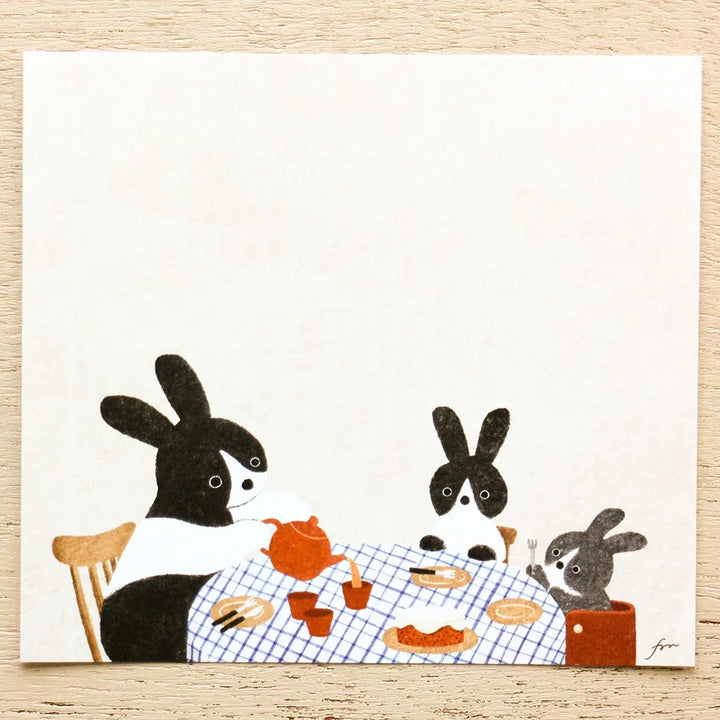 Mariko Fukuoka Square Memo Pad - Tea Time