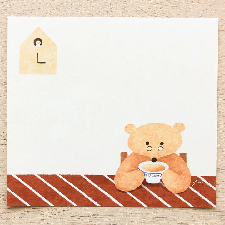 Mariko Fukuoka Square Memo Pad - Tea Time