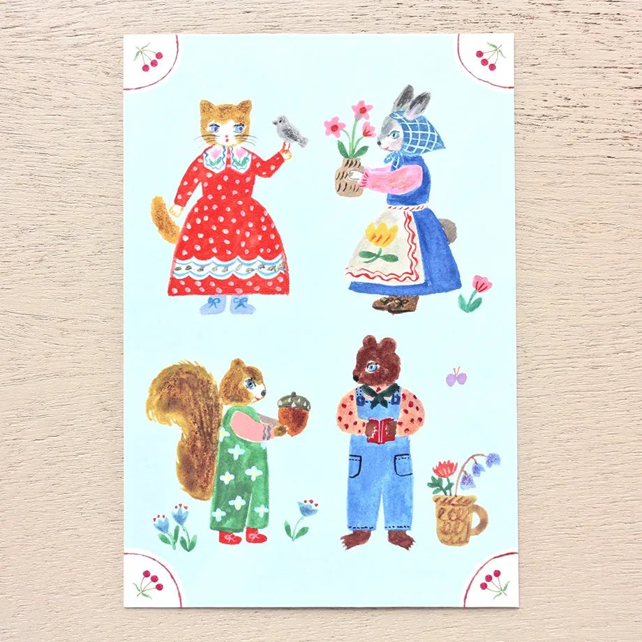 Aiko Fukawa Postcard Set - Little Fluffy Friends