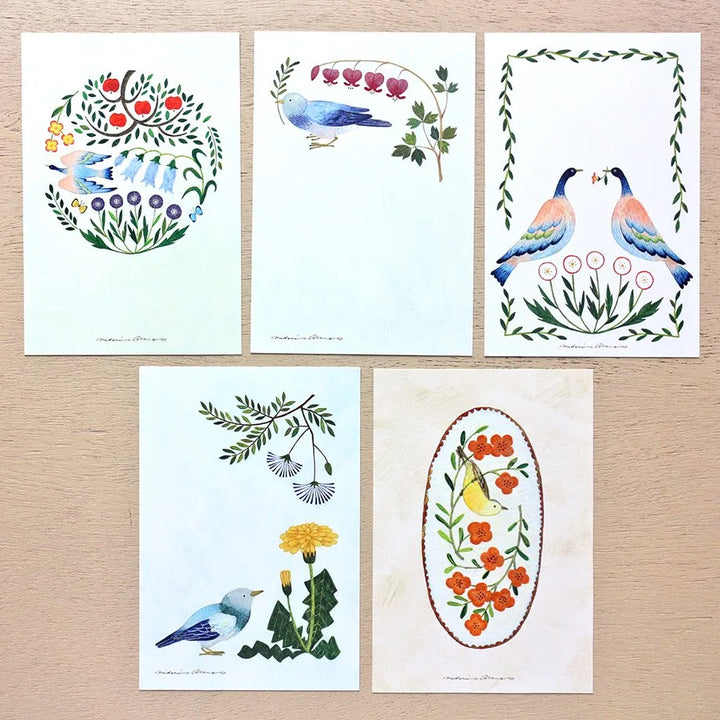 Midori Asano Postcard Set - Birds