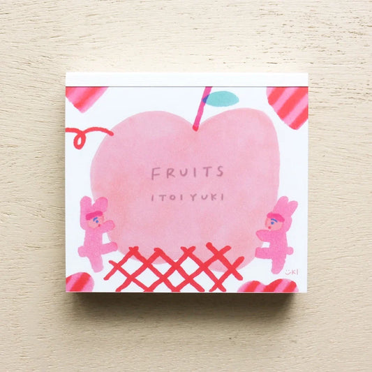 Yuki Itoi Square Memo Pad - Fruits