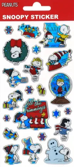 Winter Limited Snoopy Shiny Stickers - Happy Christmas