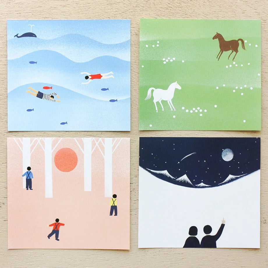 Nishi Shuku Square Memo Pad - Land Scape