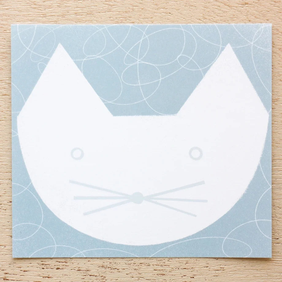 Nishi Shuku Square Memo Pad - Cat & Fish