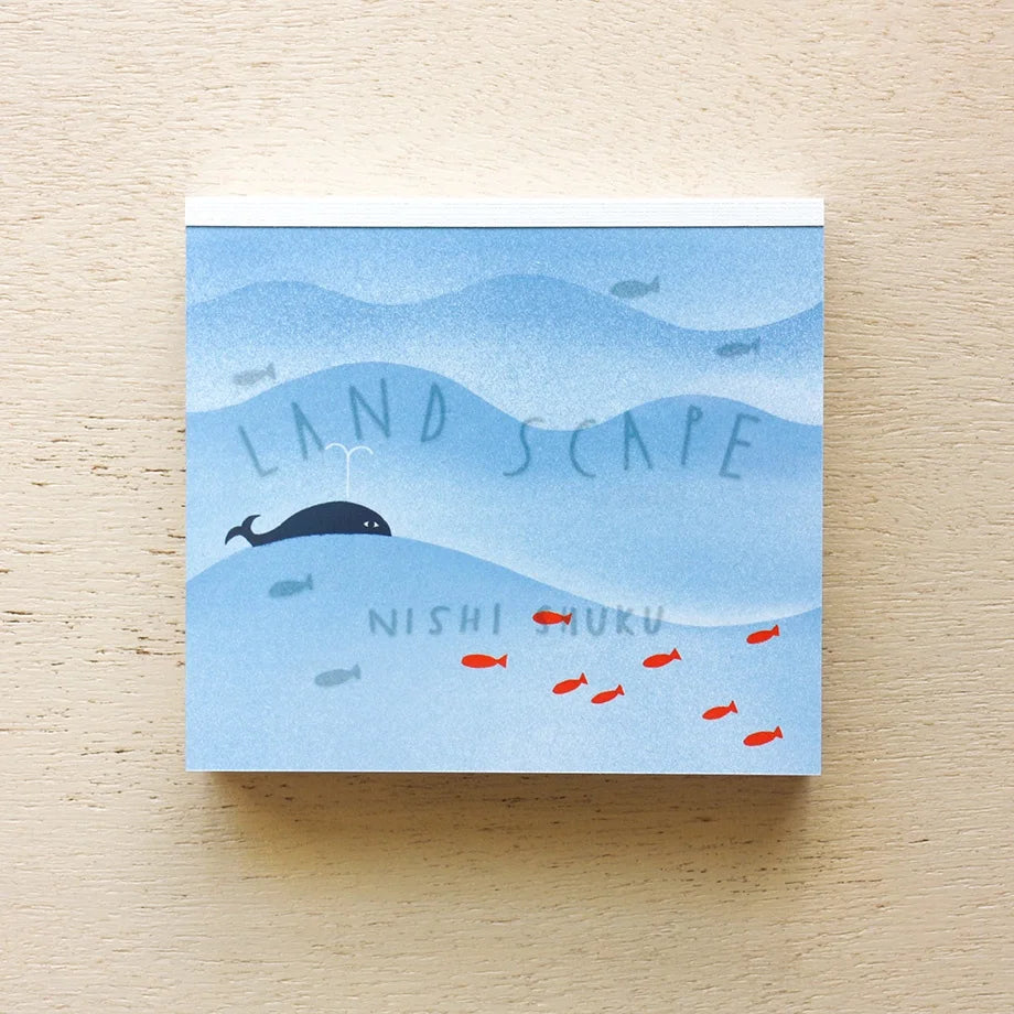 Nishi Shuku Square Memo Pad - Land Scape