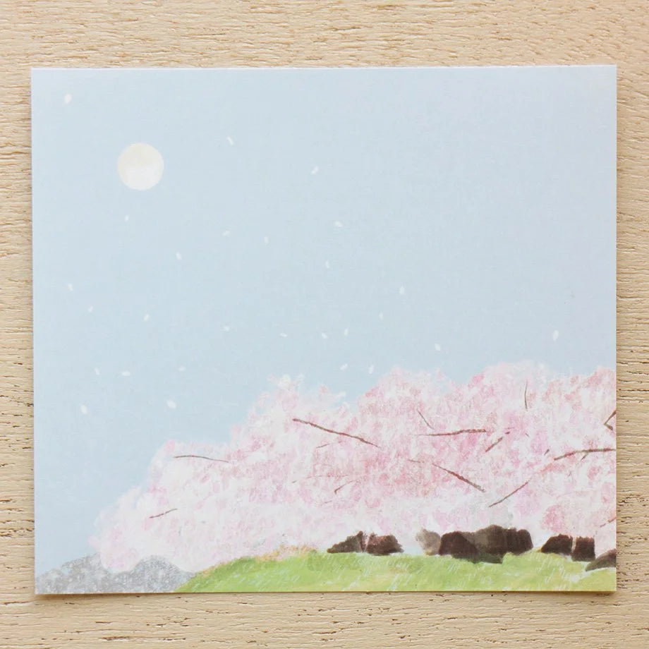 Yuko Omori Square Memo Pad - Cherry Blossoms