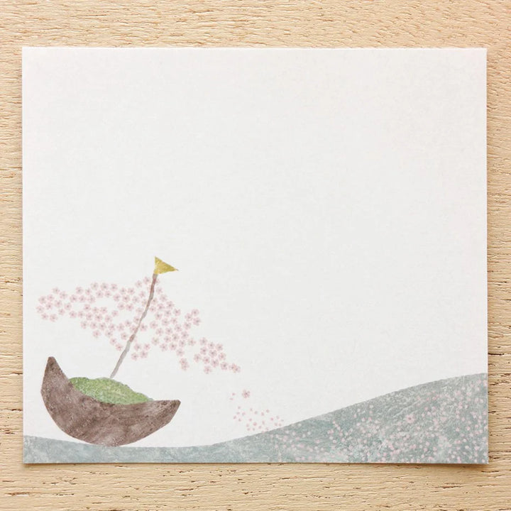 Yuko Omori Square Memo Pad - Cherry Blossoms