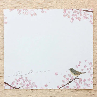 Yuko Omori Square Memo Pad - Cherry Blossoms