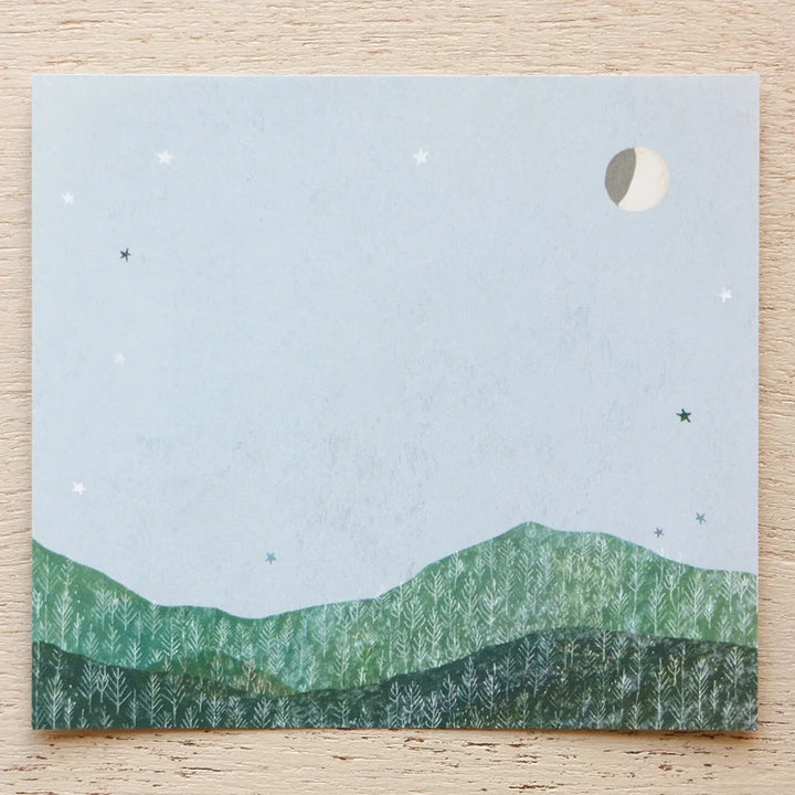 Yuko Omori Square Memo Pad - Mountain