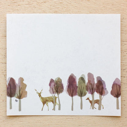 Yuko Omori Square Memo Pad - Mountain