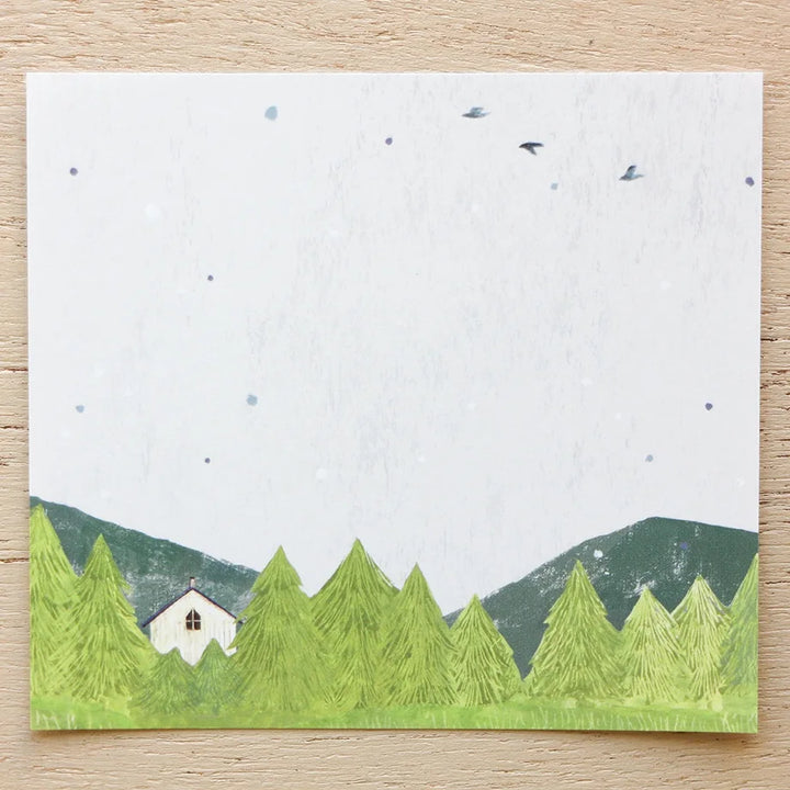 Yuko Omori Square Memo Pad - Mountain