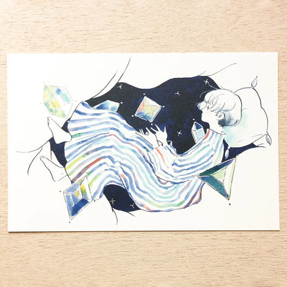 Sayuri Fujimaki Postcard - Moonlit Night