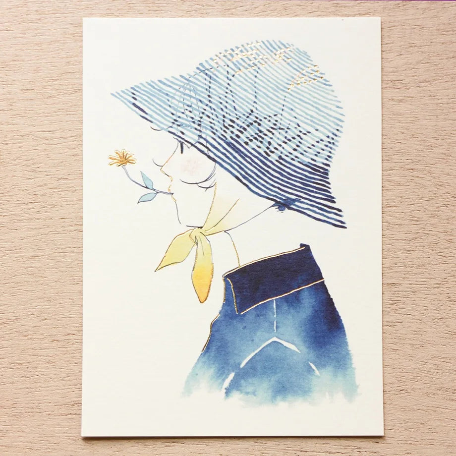 Sayuri Fujimaki Postcard - Japanese Silver Grass